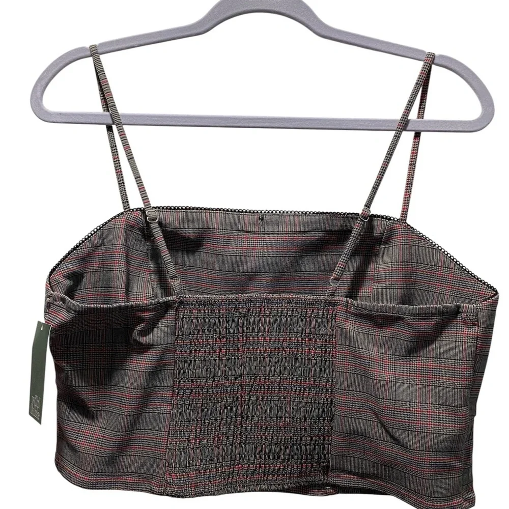 Wild Fable Fitted Bustier Camisole Red Gray - Picture 2 of 4